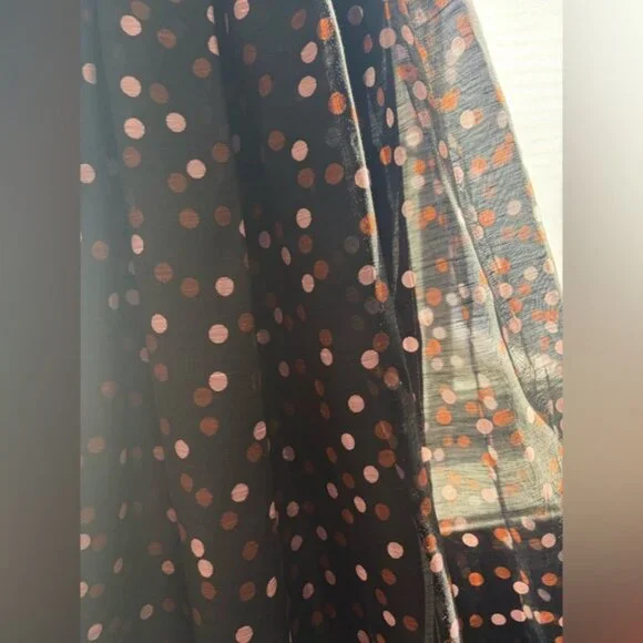 NEW Cara Cara Pheobe Midi Linen Silk Dress Stamped Dot Black US 6 UK 10 - Picture 16 of 16